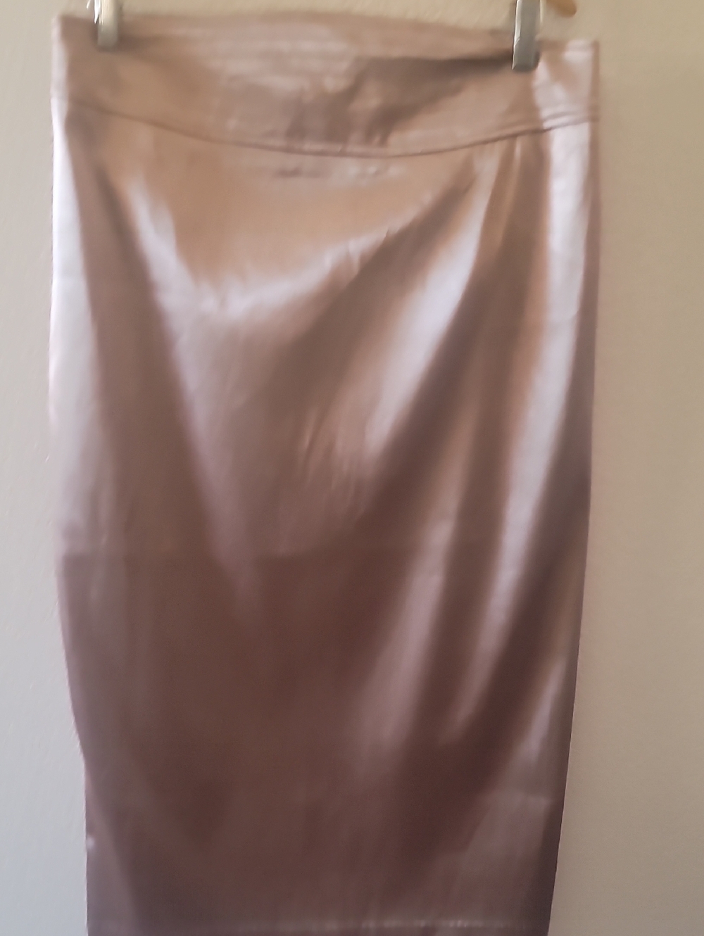Gabrielle Union Satin Pencil Skirt - Blush/Bronze